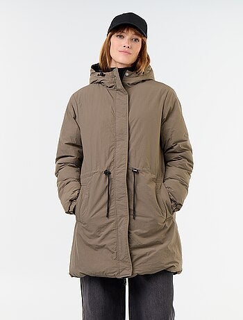 Parka larga reversible