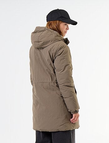 Parka larga reversible