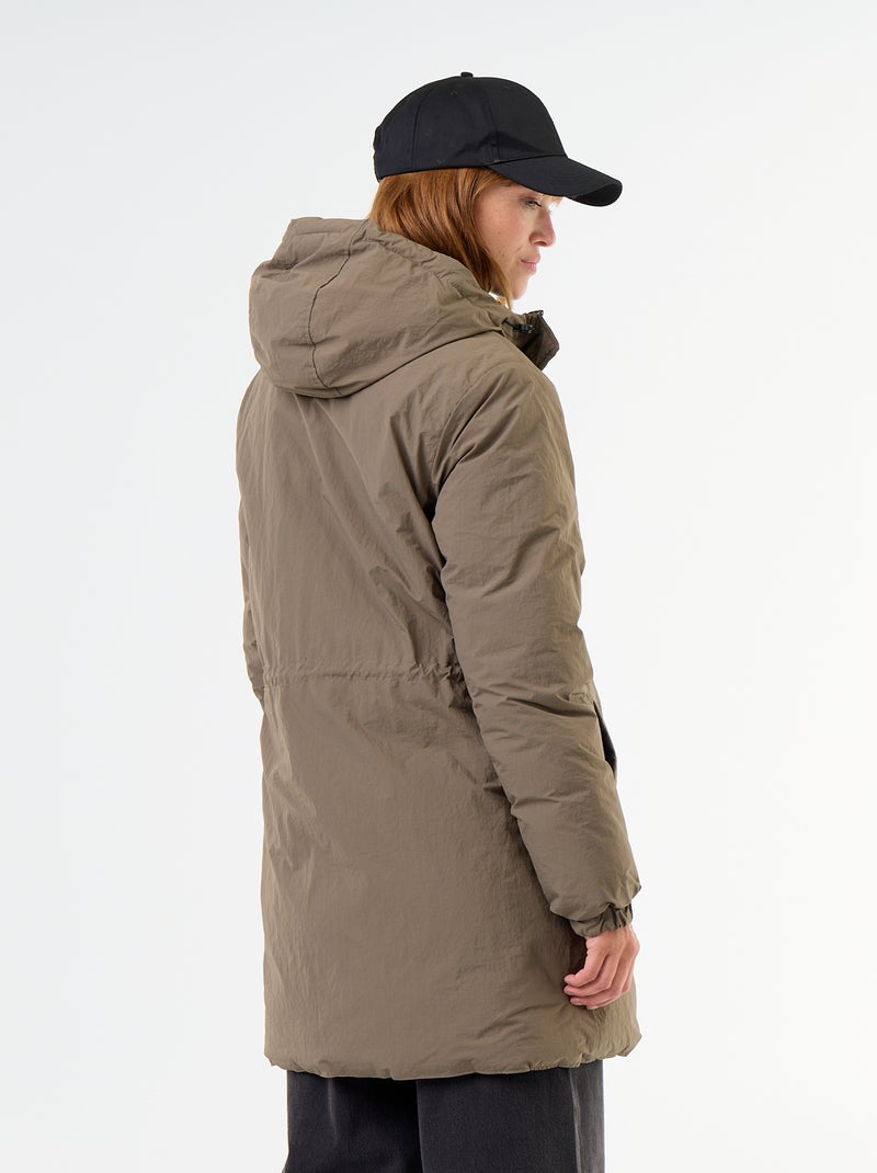 Parka larga reversible Caqui - Kiabi