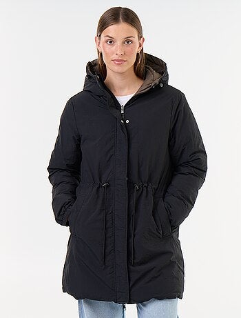 Parka larga reversible