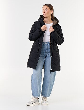 Parka larga reversible
