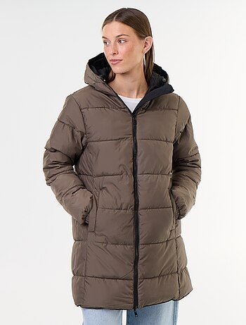 Parka larga reversible