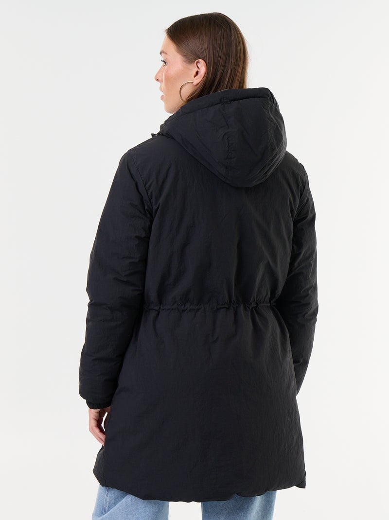 Parka larga reversible Negro - Kiabi