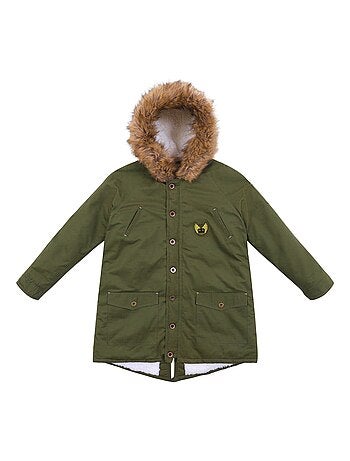 Parka larga verde caqui para hombre | ROCK & PEACE