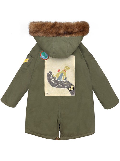 Parka larga verde caqui para hombre | ROCK & PEACE - Kiabi