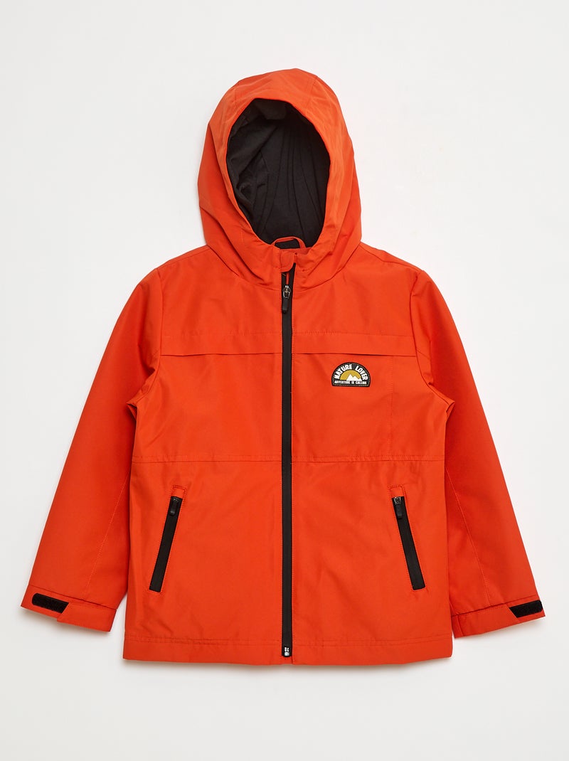 Parka ligera con capucha de algodón Naranja - Kiabi
