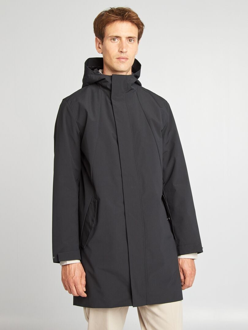 Parka ligera con capucha negro - Kiabi