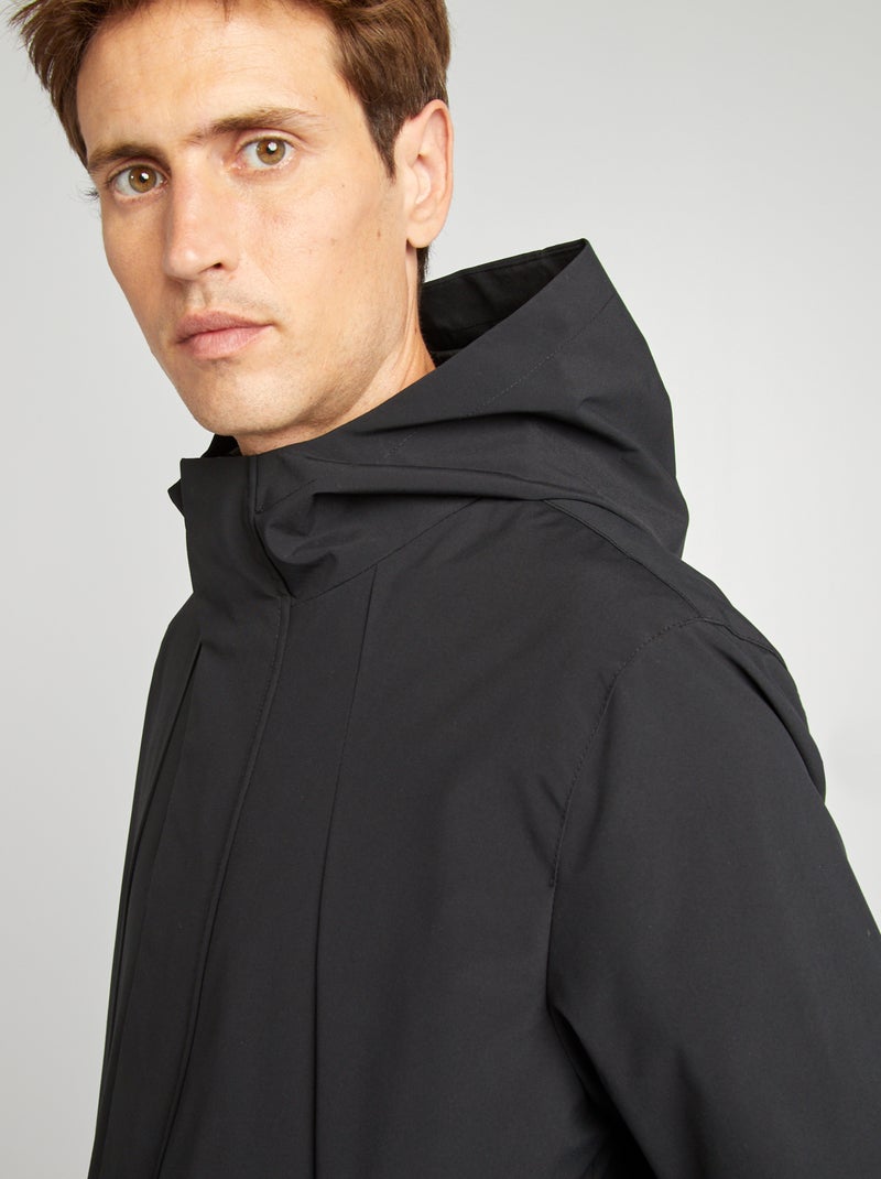 Parka ligera con capucha negro - Kiabi