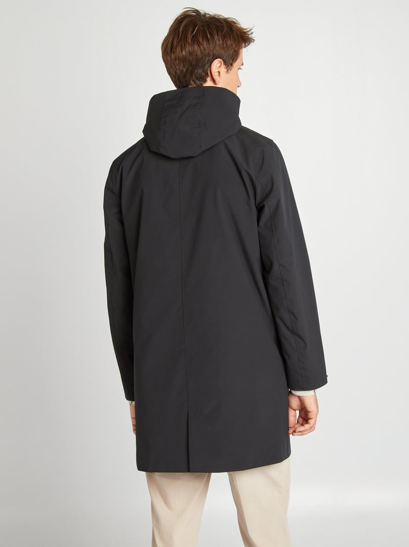 Parka ligera con capucha negro - Kiabi