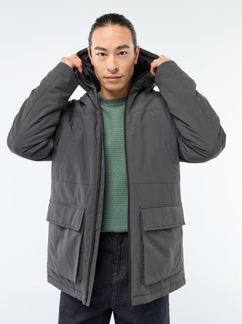 Parka ligera con capucha repelente al agua - Kiabi