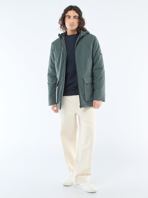 Parka ligera con capucha repelente al agua - Kiabi