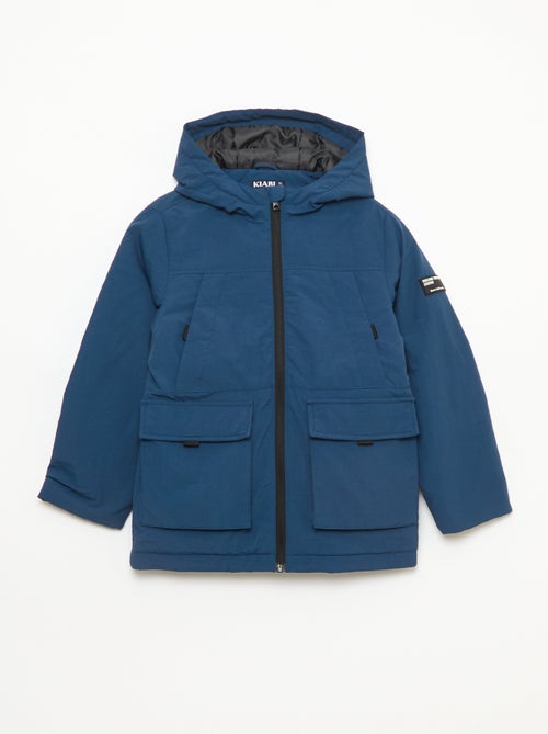 Parka ligera con capucha y 2 bolsillos fuelle con solapa - Kiabi