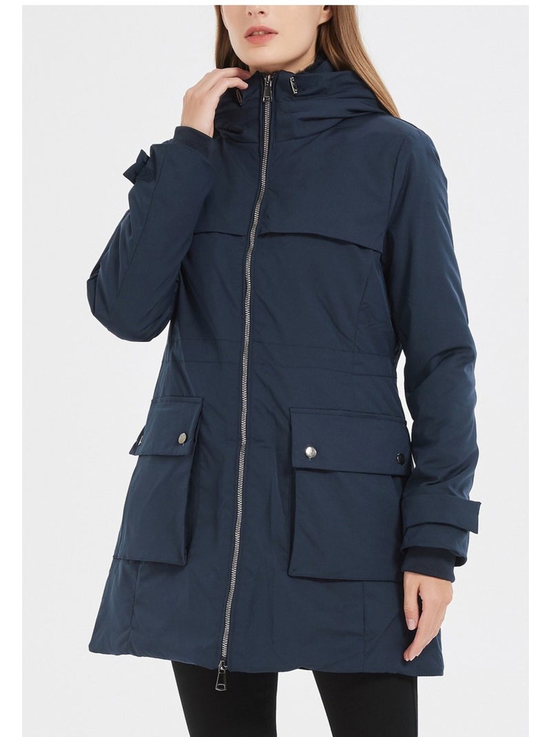 Parka media larga Kebello Azul marino - Kiabi