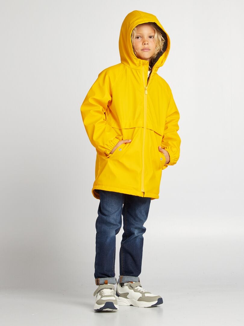 Parka midi con interior de borreguito AMARILLO - Kiabi