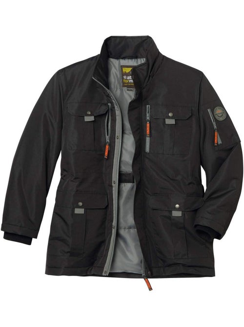 Parka multibolsillos de taslan con capucha para mucho frío - Kiabi