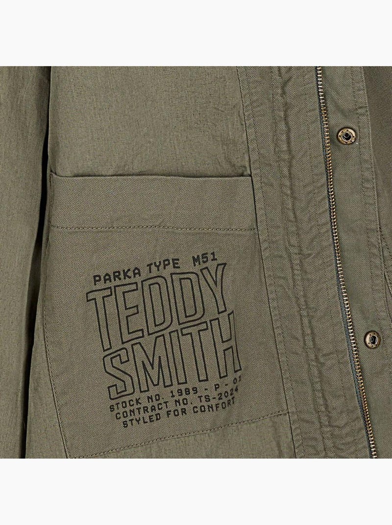 Parka para hombre Teddy Smith Verde caqui claro - Kiabi