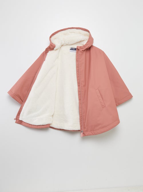 Parka poncho de pelo sintético - colección fácil de poner - Kiabi