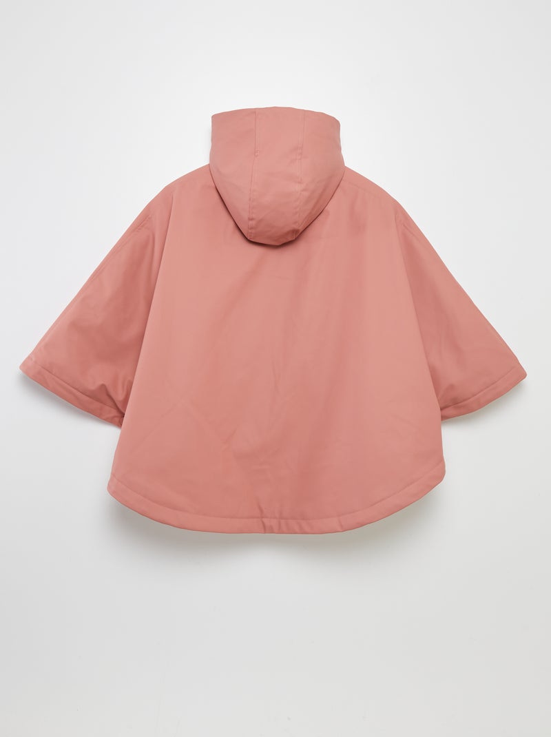 Parka poncho de pelo sintético - colección fácil de poner ROSA - Kiabi