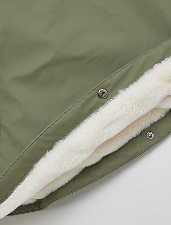 Parka poncho de pelo sintético - colección fácil de poner