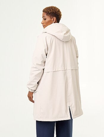 Parka recta forrada de pelo sintético