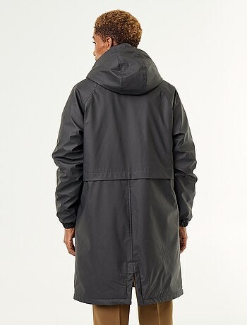 Parka recta forrada de pelo sintético