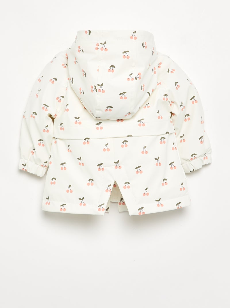 Parka repelente al agua con capucha Blanco - Kiabi
