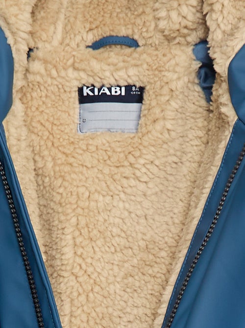 Parka repelente al agua con capucha efecto borreguito - Kiabi