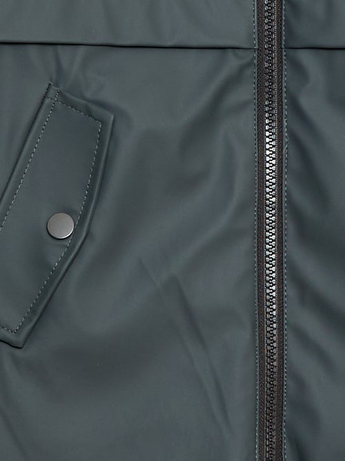 Parka repelente al agua con capucha efecto borreguito - Kiabi