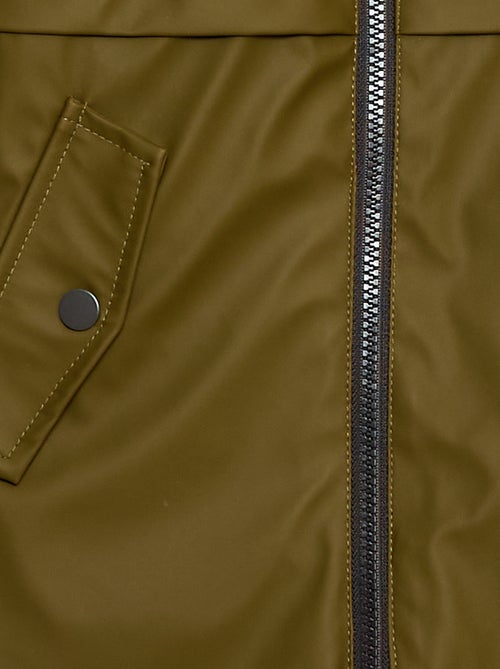 Parka repelente al agua con capucha efecto borreguito - Kiabi