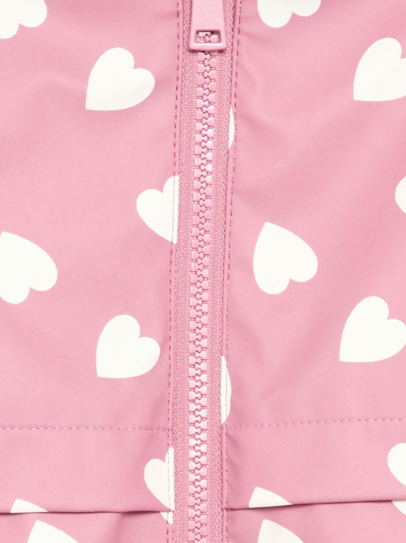 Parka repelente al agua con capucha Rosa - Kiabi