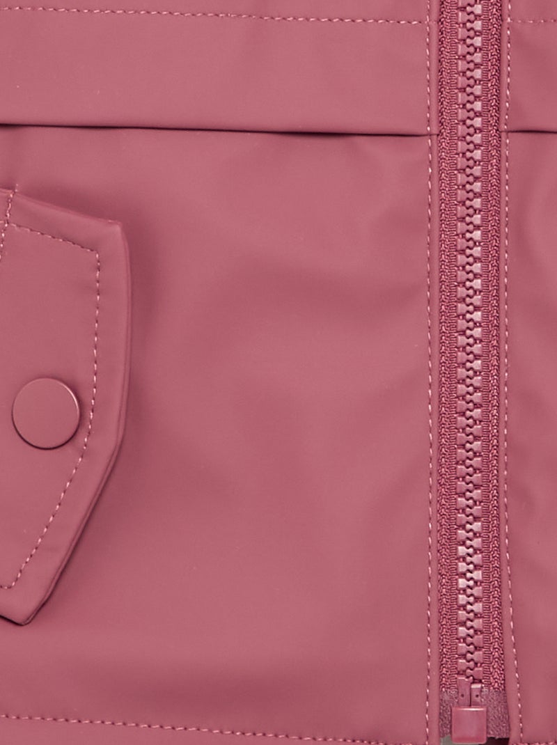 Parka repelente al agua con capucha Rosa - Kiabi