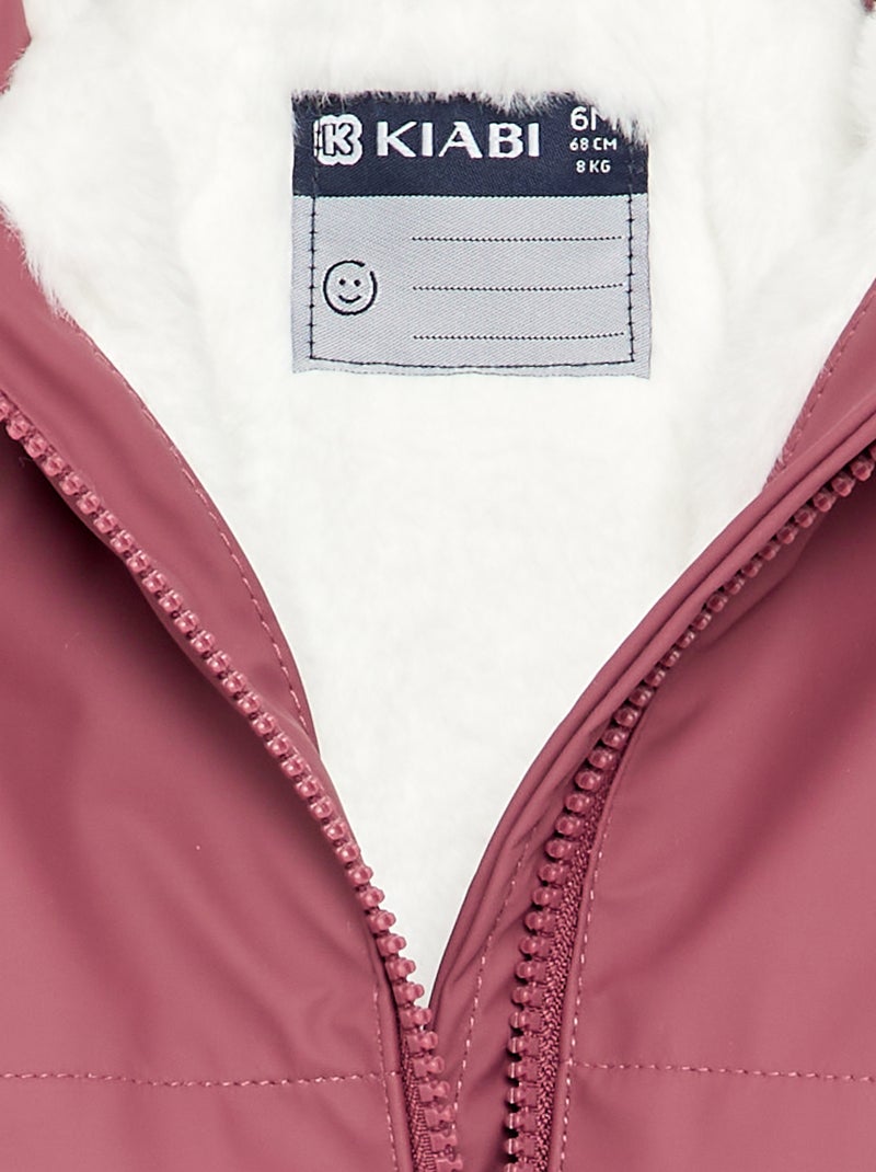 Parka repelente al agua con capucha Rosa - Kiabi