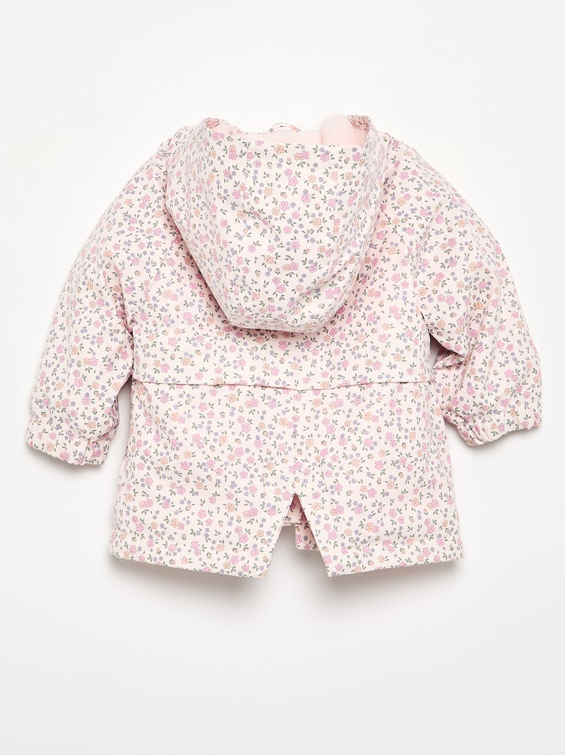 Parka repelente al agua con capucha Rosa - Kiabi