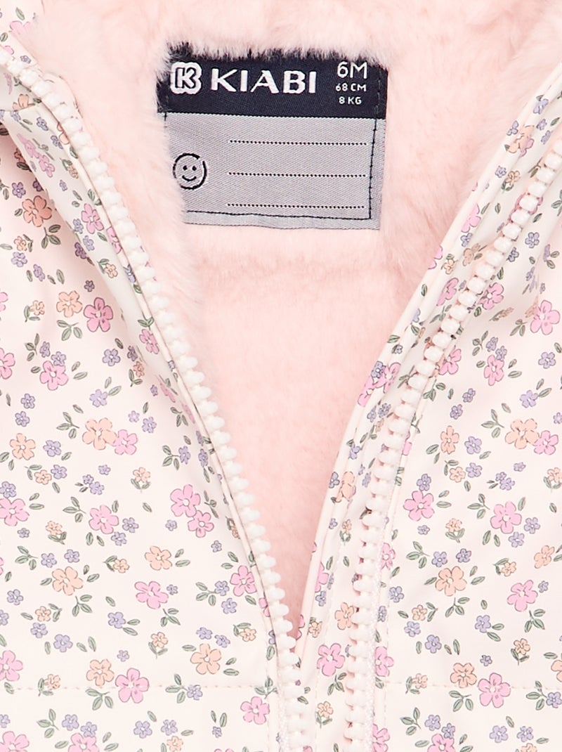 Parka repelente al agua con capucha Rosa - Kiabi