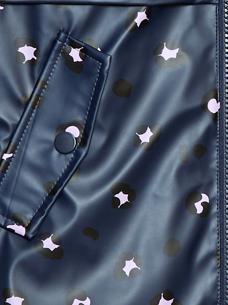 Parka repelente al agua con capucha totalmente forrada Azul - Kiabi