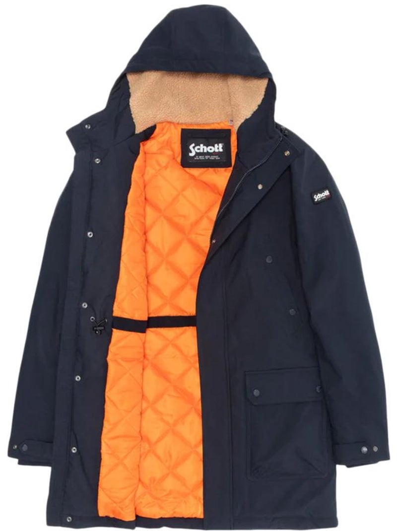 Parka Schott para Hombre con Forro Sherpa Azul marino - Kiabi