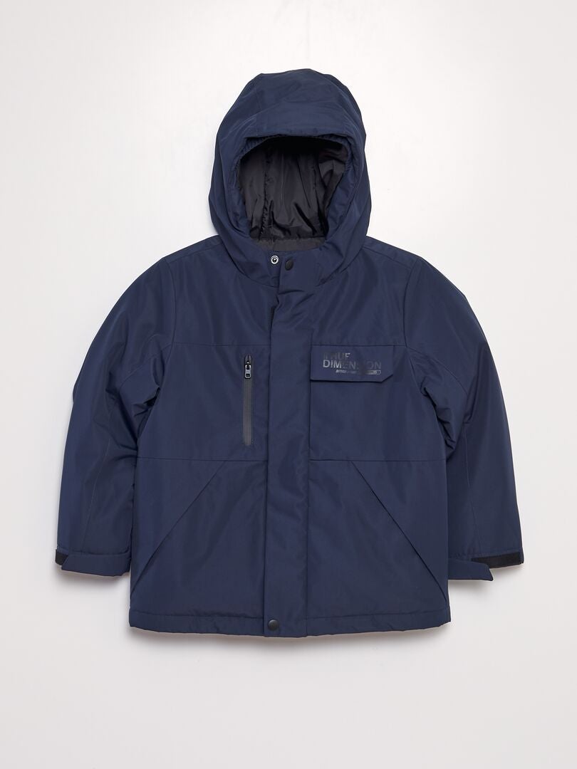 Parka técnica con capucha AZUL - Kiabi