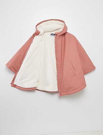 Parka tipo poncho de pelo sintético - Fácil de Poner