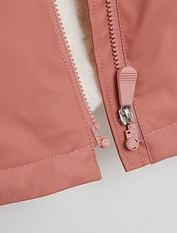 Parka tipo poncho de pelo sintético - Fácil de Poner