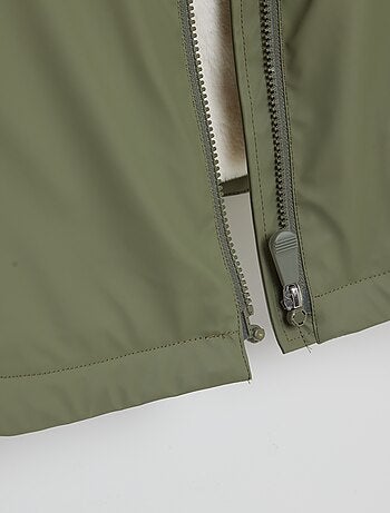 Parka tipo poncho de pelo sintético - Fácil de Poner