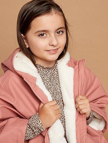 Parka tipo poncho de pelo sintético - So Easy