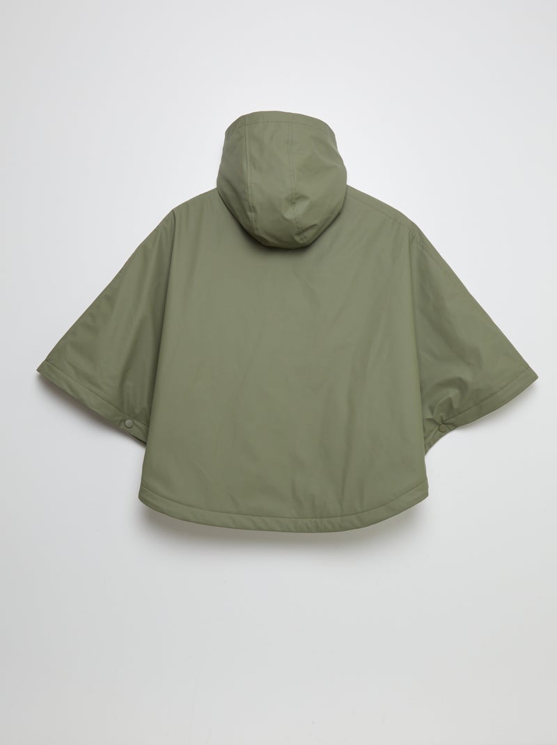 Parka tipo poncho de pelo sintético - So Easy VERDE - Kiabi