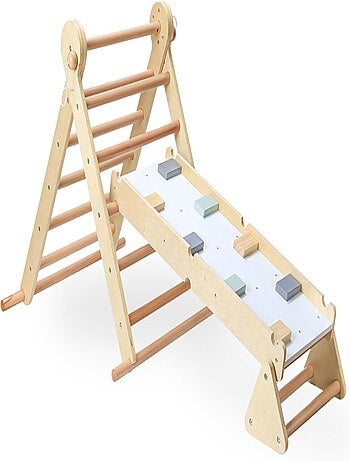 Parque de juegos Montessori madera escalera Mamabrum
