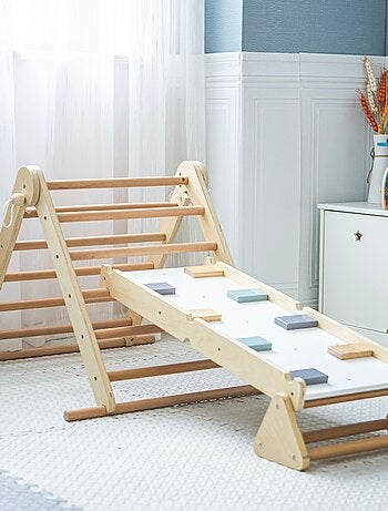 Parque de juegos Montessori madera escalera Mamabrum