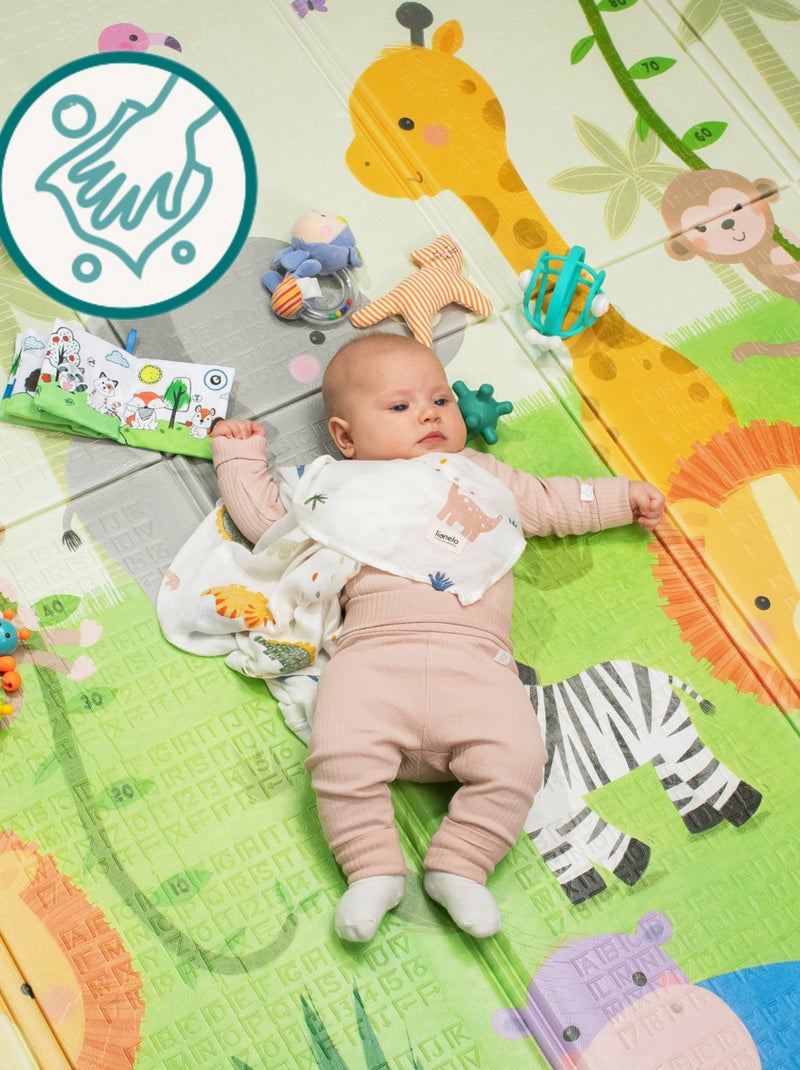 Parque infantil con colchoneta LIONELO Willow - 187 x 207 cm - Buen aislamiento del suelo - Colchone Beige - Kiabi