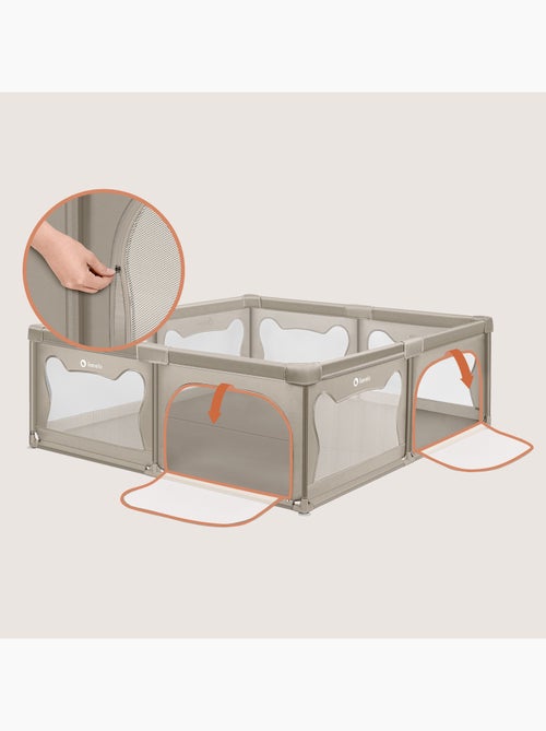 Parque infantil con colchoneta LIONELO Willow - 187 x 207 cm - Buen aislamiento del suelo - Colchone - Kiabi