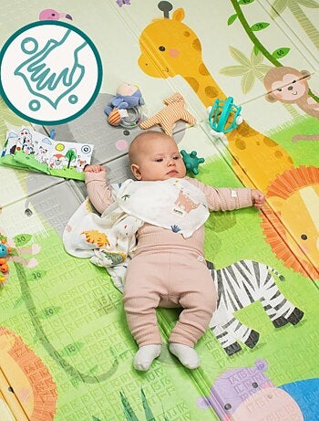 Parque infantil con colchoneta LIONELO Willow - 187 x 207 cm - Buen aislamiento del suelo - Colchone
