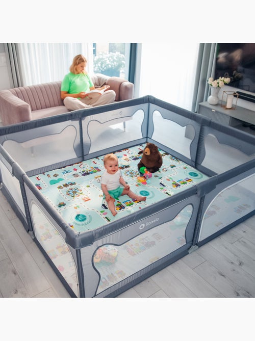 Parque infantil con colchoneta LIONELO Willow - 187 x 207 cm - Buen aislamiento del suelo - Colchone - Kiabi