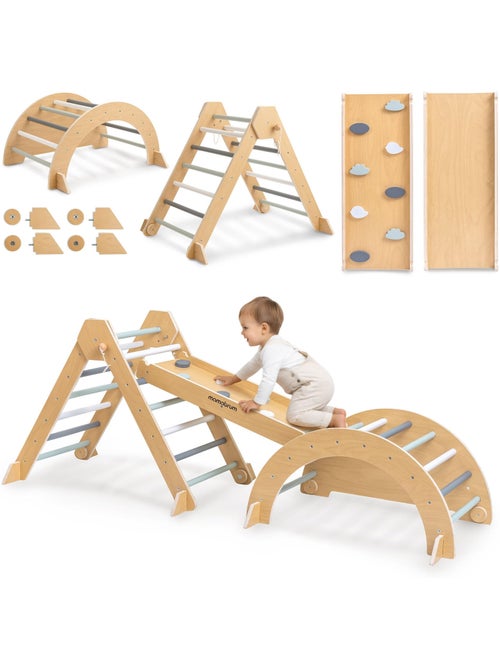 Parque infantil de interior de madera mamabrum 3 en 1 – inspiración montessori - Kiabi