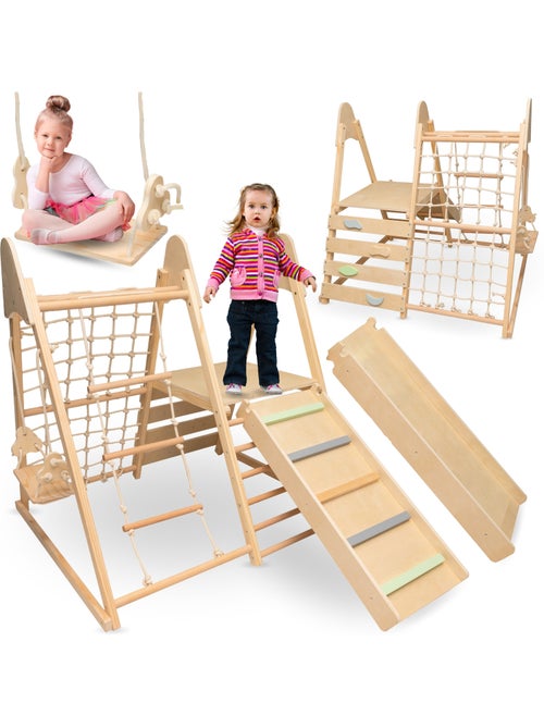Parque infantil de madera 5 en 1 mamabrum desde los 3 años - Kiabi